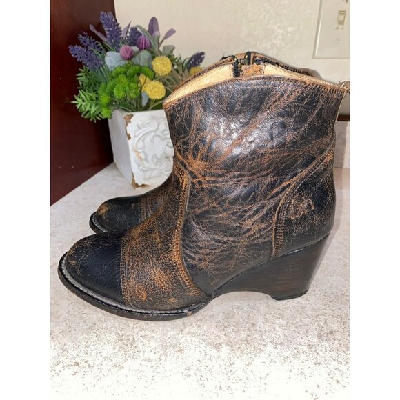 Bed Stu Gentry Vintage-Style Leather Ankle Boots Size 7.5 - Picture 1 of 13